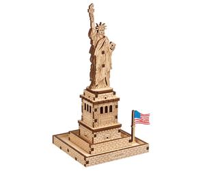 Statue De La Liberté ? Maquette En Bois À Construire, Puzzle 3d Emblématique De New York Brown TU