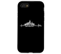 Statue de la Liberté New York City Skyline Heartbeat Lover Coque pour iPhone SE (2020) / 7/8