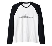 Statue de la Liberté New York City Skyline Heartbeat Lover Manche Raglan