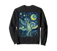 Statue de la Liberté New York Nuit étoilée Art Histoire Cadeau Sweatshirt
