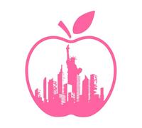 Statue de la Liberté, New York Stickers muraux en PVC 68x79.1cm Peinture murale artistique Rose