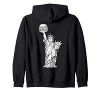 Statue de la liberté, Poulet, Burger, USA, Icône, Nuggets Sweat à Capuche