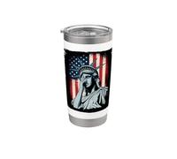 Statue De La Liberté Qui Pleure Égalité Protestation Gobelet isotherme en acier inoxydable double paroi