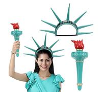 Statue de la Liberté | Torche et bandeau de déesse Coiffe de déguisement d'Halloween