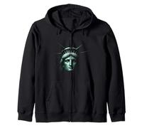 Statue de la Liberté Visage New York Symbole Américain Art Sweat à Capuche