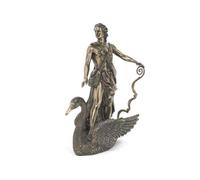 Statue de la mythologie grecque romaine Apollo on Swan en bronze moulé 28 cm