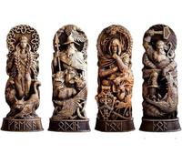 Statue De La Mythologie Nordique, Thor Odin Loki Freya Statue Viking pour La Maison Et Les Cadeaux Applicables à L’Armoire à Vin Et à L’étagère, Culte Autel Sanctuaire Sculpture Décoration