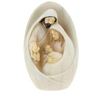 Statue de la Nativité 4 pouces - Générique - Résine - Blanc - Statue - Sculpture - Nativité - Classique - Montage sur table - Jésus - Matte ou patiné - 1 pièce