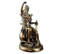 Statue de la résine de la justice - Blind Lady Figurine Jusine Figurine Design, Symbole Law Sculpture | Figure d'avocat décoratif pour le bureau de la listement du bureau Office de décoration juridiqu
