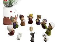 Statue De La Sainte Famille,Décor De Sculpture De Noël,Ornement De Statue De La Nativité | Pour Rebord De Fenêtre Bibliothèque Vitrine Cheminée Groupes D'Église Collectionneurs Manteau Salon