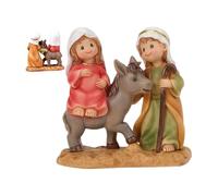 Statue de la Sainte Famille - Décoration de Noël Joseph Vierge Marie en résine | Figurine de Noël en résine de dessin animé Joseph, Vierge Marie | Figurines religieuses catholiques sculptures ornement