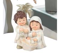 Statue de la Sainte Famille, Nativité de Noël,Décoration de scène de crèche de 3,5 pouces | Nativité de la Sainte Famille, figurines de collection, décorations de naissance de jésus pour décoration de