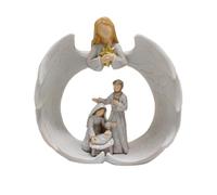 Statue de la Sainte Famille Vierge Marie Joseph et l'enfant Jésus, Sculpture décorative pour la table, Décoration de crèche de Noël Décoration de bureau | Pour chambre à coucher Bureau Table Étagère