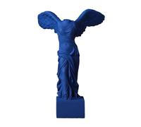 Statue de la Victoire ailée de Samothrace Faite à la Main - Sculpture Grecque en polyrésine pour laécoration Bleu6,5x24,5 cm