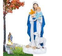 Statue De La Vierge Marie Et De L'Enfant Jésus, Statue Solaire De La Vierge Et De L'Enfant, Décoration De Naissance De Jésus De Noël, Statue En Résine De Notre-Dame De Jésus, Sculpture Religieuse