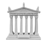 Statue de l'Acropole du Parthénon - Réplique faite à la main du temple grec en albâtre - Colonnes doriques - Petite sculpture blanche - 14,5 cm