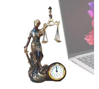 Statue de Lady Justice - Figurine à l'échelle de la justice, sculpture de décoration juridique, conception de loi d'équilibre, ornement d'affichage de bureau, décoration de bureau et de maison | Idéal