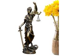 Statue de Lady Justice - Ornement de déesse grecque en résine, symbole du droit de l'équité, Figurine de studio de loi décorative | Parfait pour bureau de bureau pour la salle d'audience pour la bibli