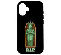 Statue de Lady Liberty RIP Satire Politique américaine USA Coque pour iPhone 16