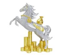 Statue de l'année du cheval - 2026 traditionnelle apporte de la richesse | Sculpture de l'année du cheval chinois en résine, pour bibliothèque, armoire, Table à manger, chambre à coucher, Table de che