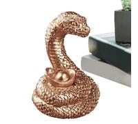 Statue de l'année du serpent 2025, figurines de l'année du serpent | Ornement de statuette de bureau | Ornements de sculpture de table, sculpture en résine pour nouveau Chinois, statue de
