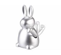Statue de lapin animée à pile - coloris argent - Infactory