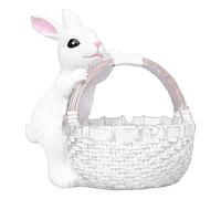 Statue de lapin - Sculpture de Pâques en résine, figurine de lapin mignonne | Décoration décorative pour la maison, ornements de bureau, sculpture en panier de lapin en résine, statuette u