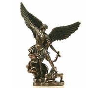 Statue de l'archange Saint Michel Lucifer vaincu Finition bronze 55 cm Hauteur 55 cm