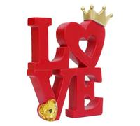 Statue de lettre d'amour, décor de table de signe d'amour - Décor de statue de mot d’amour rouge romantique - Panneau de table à desserts pour la Saint-Valentin, pour les activités de mariage, dessert