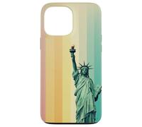 Statue de Liberty Rainbow Retro Vintage New York Art Coque pour iPhone 13 Pro Max