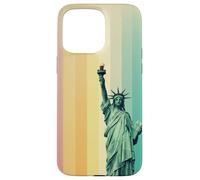 Statue de Liberty Rainbow Retro Vintage New York Art Coque pour iPhone 15 Pro Max