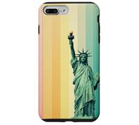 Statue de Liberty Rainbow Retro Vintage New York Art Coque pour iPhone 7 Plus/8 Plus