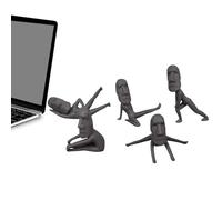 Statue de l'île de Pâques | Sculpture miniature, figurine de pose extensible unique, ornement décoratif pour table de chevet, bureau, maison, bureau, collection d'art et idée cadeau