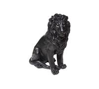 Atmosphera Statue de lion Evan MGO H80 cm Noir