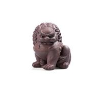 Statue de Lion Tang de Sable Violet, Ornements de Bureau pour Animaux de Compagnie, Mascotte, Sculpture Faite à la Main, Jeu de décoration de la Maison, Artisanat, Accessoires de Table à thé pour