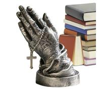 Statue De Mains En Prière - Résine, Statue De Décoration De Bureau, Décor Inspiré De La Foi | Décoration De Bureau Pour Berlines, Suv, Camping-car, Camions, Bibliothèque, Rebord De Fenêtre, Étagère, V