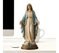 Statue de Marie en résine 20,3 cm | Statues catholiques de Jésus pour la maison, le bureau, la table, l'étagère, le jardin, la cour, les fêtes, les vacances