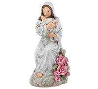 Statue de mère tenant son fils, ornement de famille, sculpture de décoration d'intérieur avec lumière LED pour bibliothèque, vitrine, fête des mères