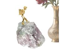 Statue de mineur d'or - Décor de figurine minérale | Sculpture de collection réaliste en, sculpture en pierre naturelle de bureau pour les passionnés, amis, adultes, hommes, femmes, bureau à d