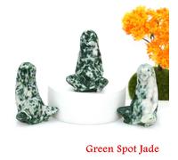 Statue de mini déesse en cristal naturel pour la décoration intérieure,sculpture de méditation,artisanat mythique,guérison Reiki,amour de la terre,mère,femme enceinte - Type Green Spot Jade-5 pcs