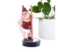 Statue de Nain de Pole Dance Amusante : Sculpture de Jardin en résine, Bras réglables | Décoration extérieure étrange, GNOME de pelouse ludique, Figurine créative pour Patio, Patio et ex
