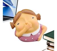 Statue De Nez Qui Tient Drôle - Figurine De Boy/Fille en Résine Ludique avec Expression Comique | Décor De Étagère Inhabituel pour Salle De Bain, Salon Ou Bureau | Sculpture Décorative Bizarre Et Me