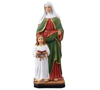 Statue de Noël Sainte-Anne en résine - Figurine de bénédiction religieuse - Sculptures de collection pour la maison, la cuisine, le salon, le chevet, l'église