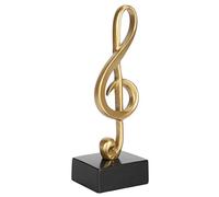 Statue de Note de Musique Dorée Statue de Sculpture Musicale avec Base Arts de la Maison Sculpture Figurine Symbole Ornements Décoration Collection Supplies Ornaments