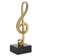 Statue de Note de Musique, Figurine Dorée, Symbole Musical, Décoration de Bureau, Sculpture de Piano Musical, Cadeaux avec Base Large pour La Maison, Le Bureau, Les Ornements Artisanaux en Résine