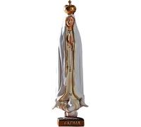 Statue de Notre-Dame de Fatima, Figurine Religieuse Vierge Ma-ry Madonna, Statue Peinte à la Main Sainte Vierge Marie pour la décoration de la Chapelle de la Maison, Ornement de Table de col