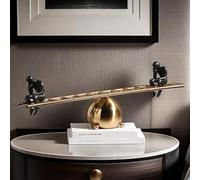 Statue de penseur Statues d'homme créatif pensant Assis sur l'échelle Sculptures Figurines de Collection Décoration de la Maison Décoration du Salon