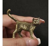 Statue De Petit Chat De Compagnie En Laiton Rétro Créatif,Mini Chat À Longue Queue Intéressant,Ornement Britannique,Décoration De Maison L'inventaire,Cadeau Artisanal - Type Cat