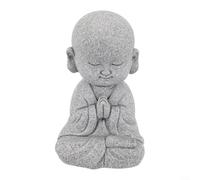 Statue de petit moine en résine pour décoration de la maison, style chinois, adorable figurine de Bouddha avec savoir-faire détaillé pour salon et salon de thé (ne bouge pas)