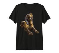 Statue de Pharaon Sphinx égyptien - Art archéologique de l'Égypte Ancienne T-Shirt Haut de Gamme